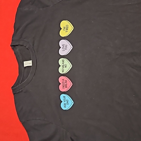 Conversation heart graphic tee Bella Canvas Lg. Valentine's Seasonal cupid - Picture 4 of 6